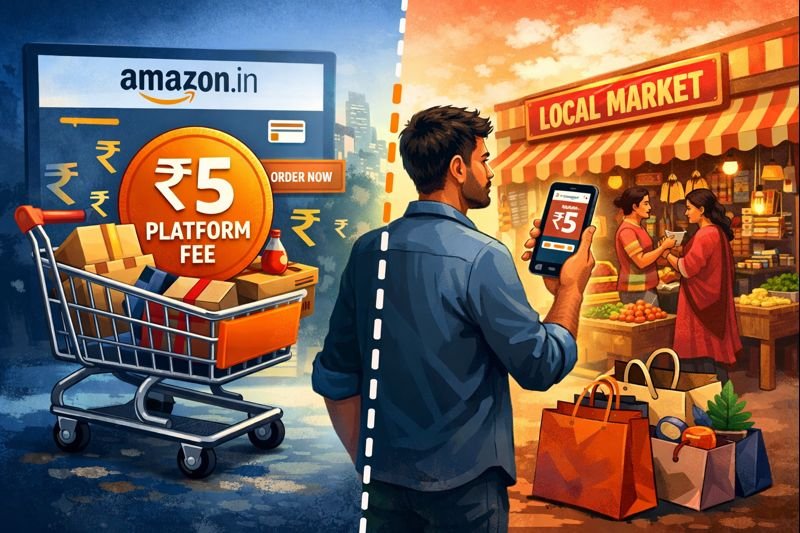 Amazon 5 rs charge. Is it a marketing blunder?