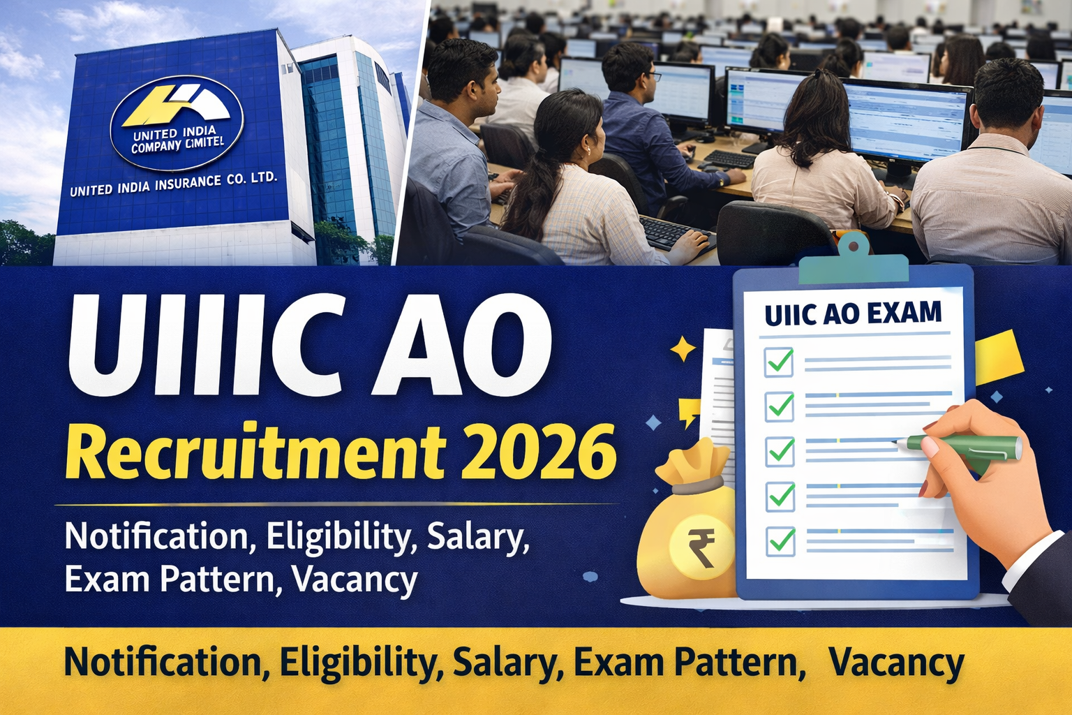 UIIC AO Recruitment 2026 notification for Administrative Officer posts in United India Insurance Company