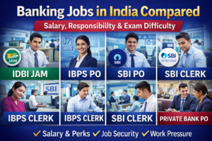 IDBI JAM vs IBPS PO vs SBI PO vs IBPS Clerk vs SBI Clerk vs Private Bank PO: Complete Comparison of Banking Careers in India