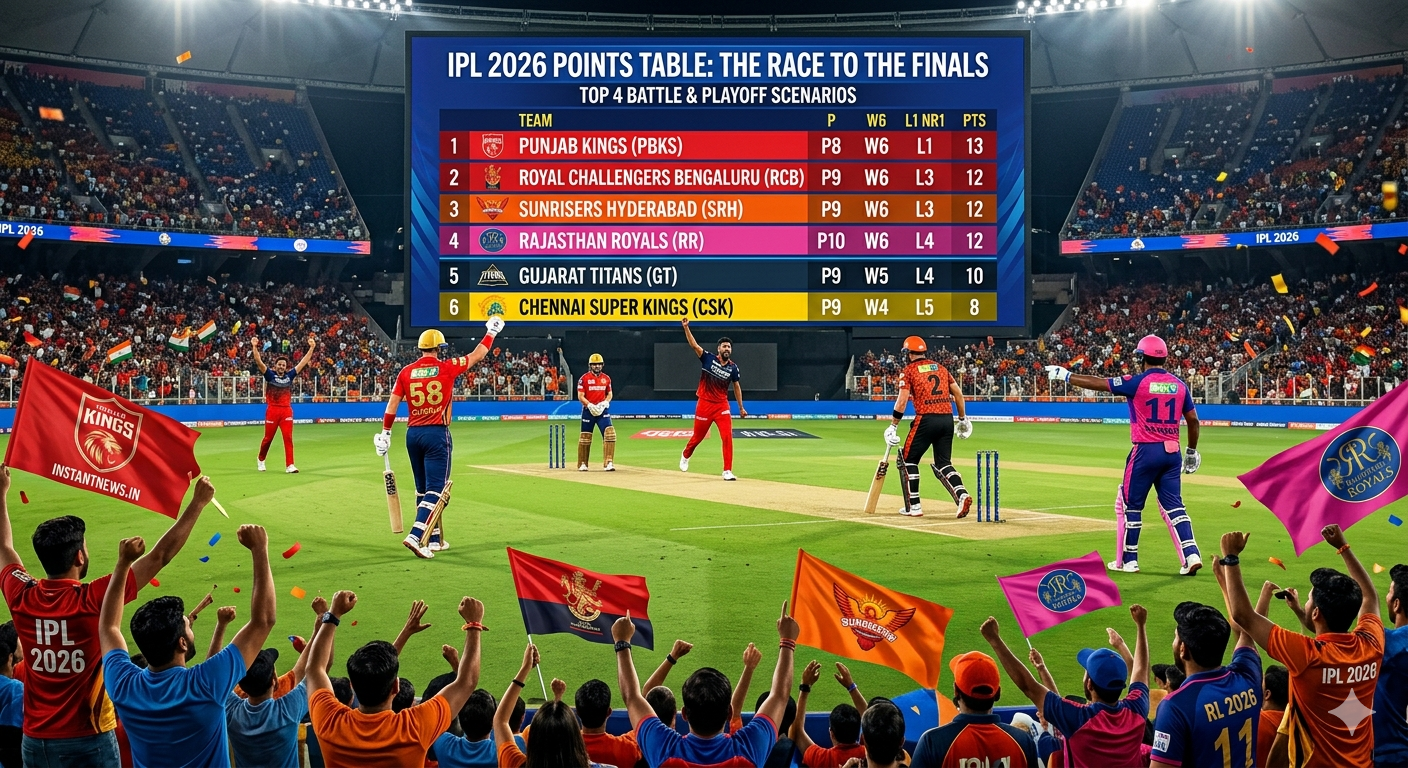 IPL 2026 Playoff Race Punjab Kings Near Qualification; Why Rajasthan Royals are in the Danger Zone.