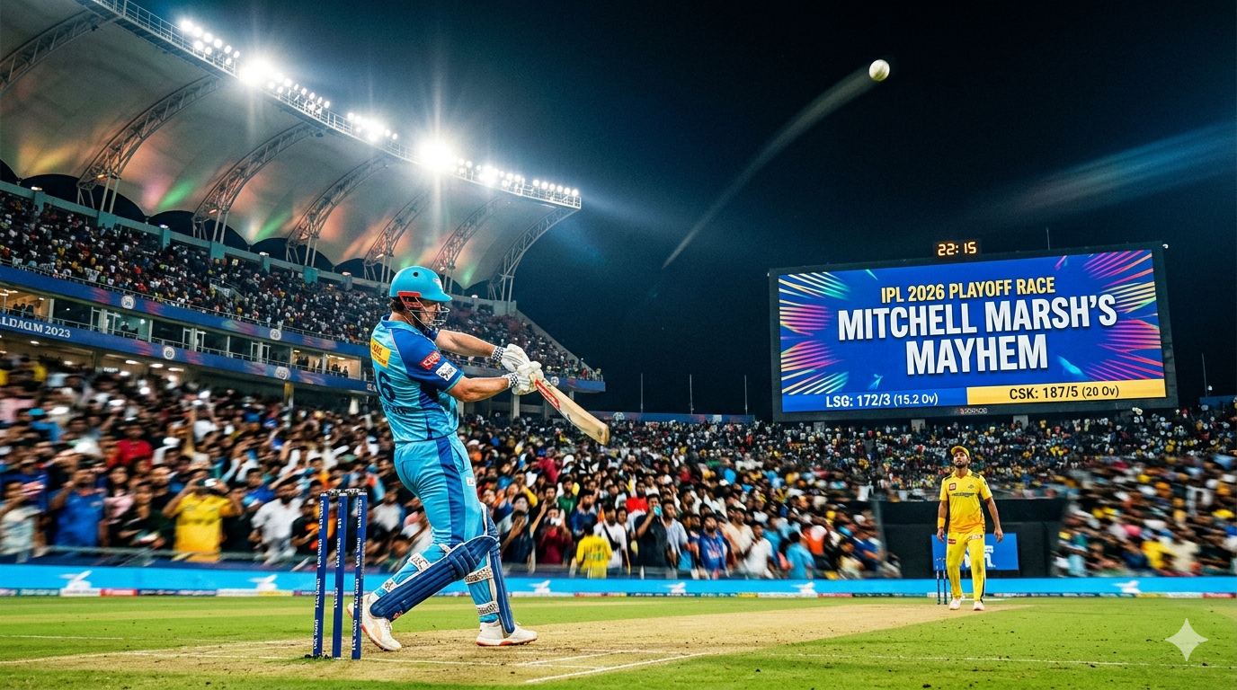IPL 2026 Points Table: Mitchell Marsh Storm Knocks CSK Playoff Hopes