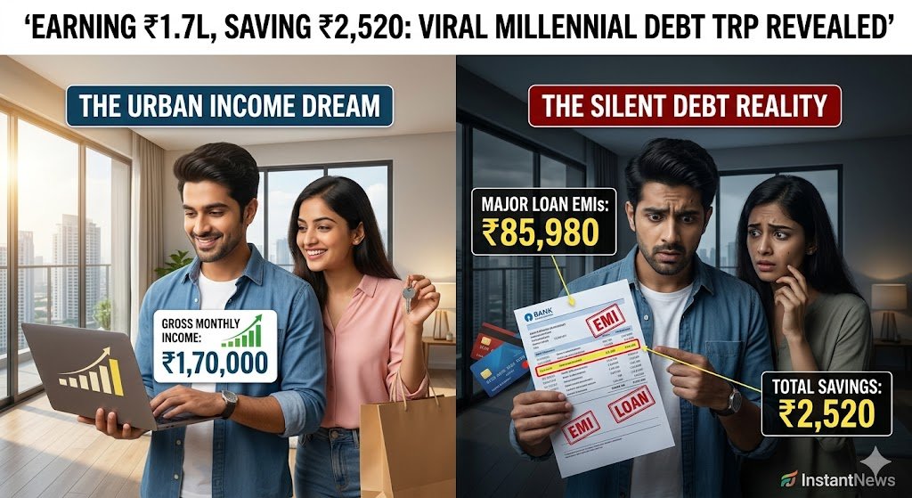 A young Indian couple earning ₹1.7 Lakh/month reveals why they only save ₹2,520. Inside the viral Reddit financial breakdown exposing urban middle-class debt traps.