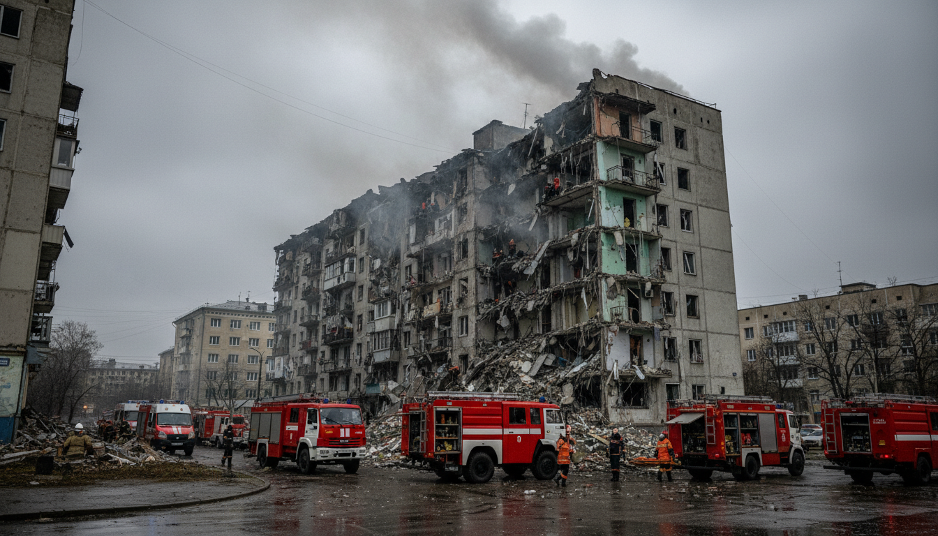 Russian missile strike on Pryluky kills 22, including children, in latest wave of attacks on Ukrainian towns